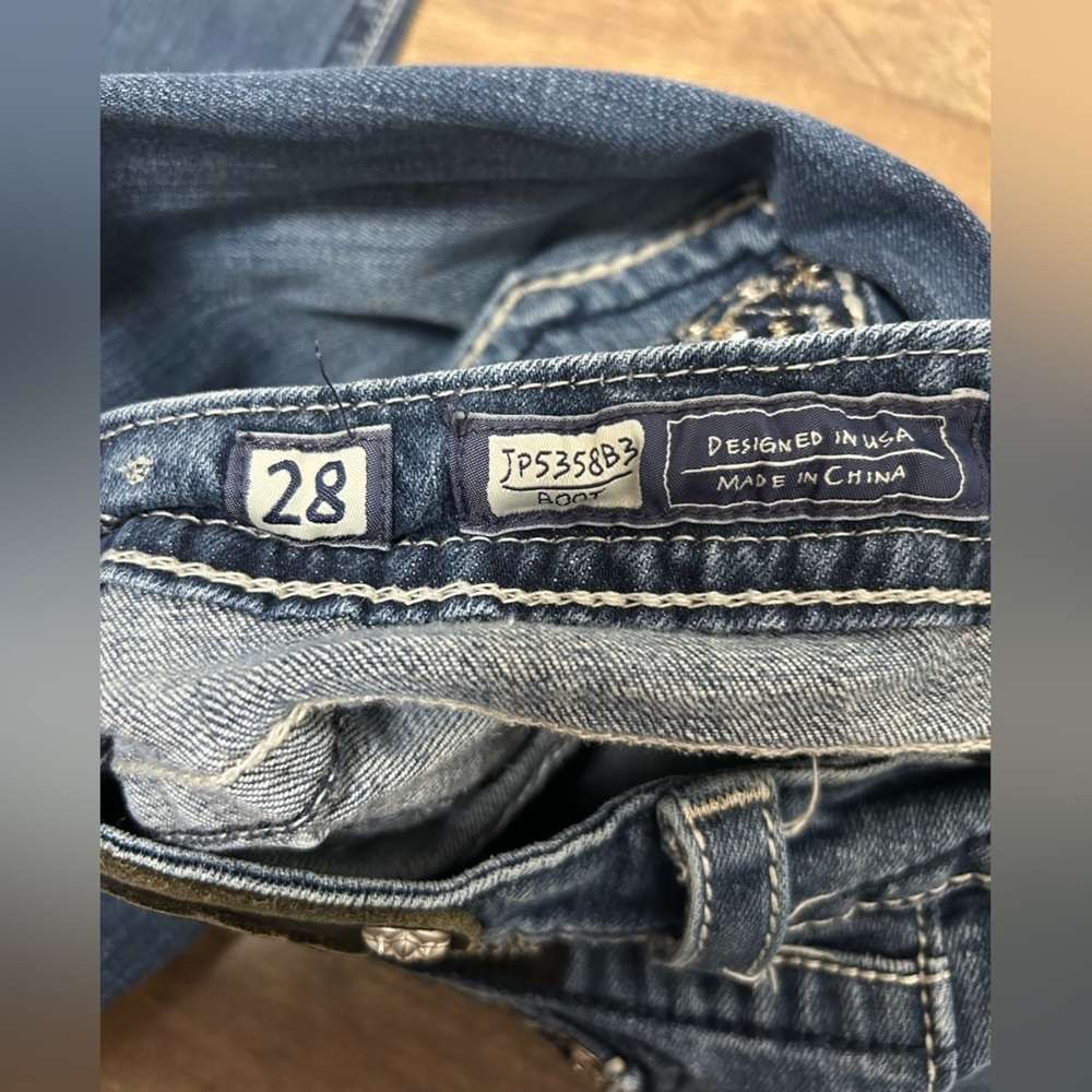 Miss Me Y2K Dark Blue Flare Jeans Boot Cut size 28 - Picture 7 of 12